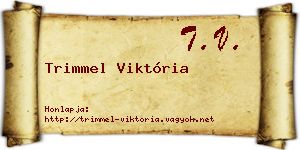 Trimmel Viktória névjegykártya